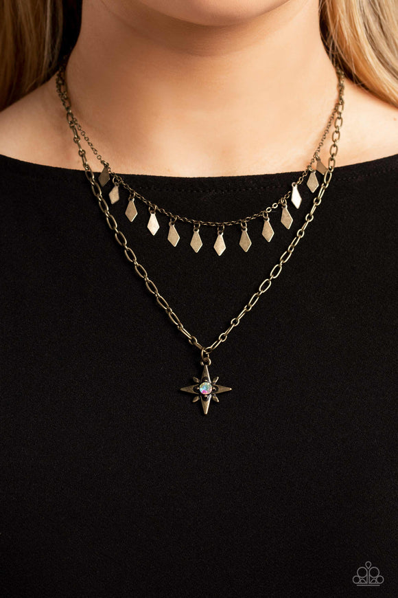 The Second Star To The LIGHT Brass ✧ Necklace