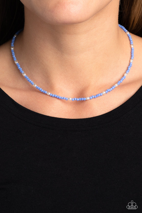 Beaded Blitz Blue ✧ Seed Bead Necklace