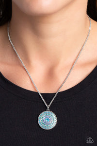Blue,Iridescent,Necklace Medium,Necklace Short,Mandala Masterpiece Blue ✧ Iridescent Necklace