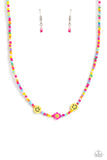 Flower Power Pageant Pink ✧ Smile Seed Bead Necklace