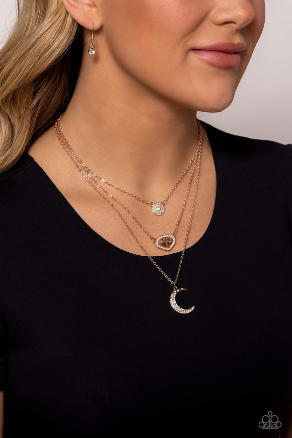 Lunar Lineup Rose Gold ✧ Moon Necklace
