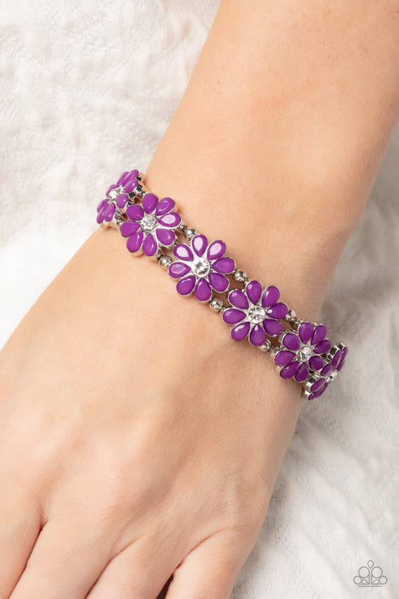 Hawaiian Holiday Purple ✧ Stretch Bracelet