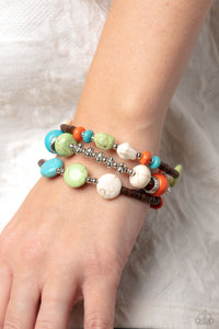 Bracelet Cuff,Brown,Green,Multi-Colored,Orange,Turquoise,White,Operation Outdoors Multi ✧ Cuff Bracelet