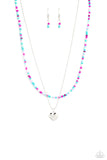 Candy Store Blue ✧ Heart Seed Bead Necklace