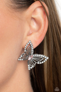 Butterfly,Earrings Post,Light Pink,Pink,Wispy Wings Pink ✧ Butterfly Post Earrings