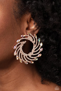 Copper,Earrings Post,Iridescent,Firework Fanfare Copper ✧ Iridescent Post Earrings