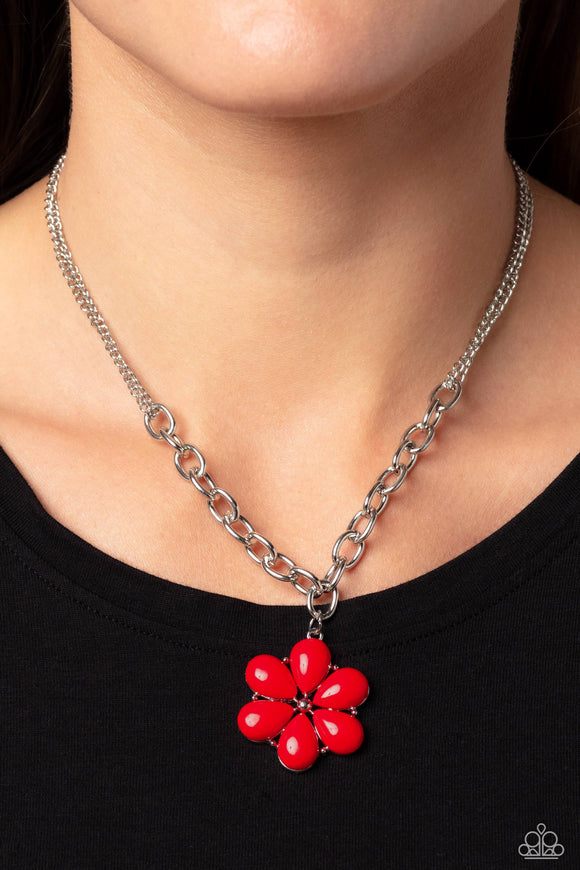Dazzling Dahlia Red ✧ Necklace