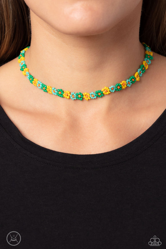 SEED Limit Green ✧ Seed Bead Choker Necklace