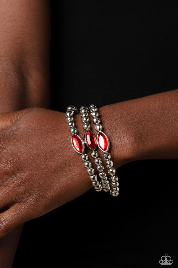 Twinkling Team Red ✧ Stretch Bracelet