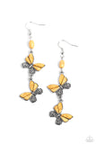 Spirited Soar Yellow ✧ Butterfly Earrings