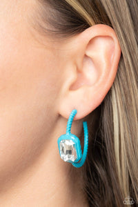 Blue,Earrings Hoop,Call Me TRENDY Blue ✧ Hoop Earrings