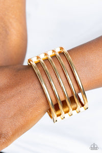 Bracelet Hinged,Gold,Wayward Warrior Gold ✧ Hinged Bracelet