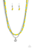 Starry Serendipity Yellow ✧ Star Seed Bead Necklace