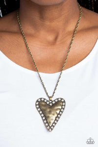 Brass,Hearts,Necklace Medium,Necklace Short,Valentine's Day,Radiant Romeo Brass ✧ Heart Necklace