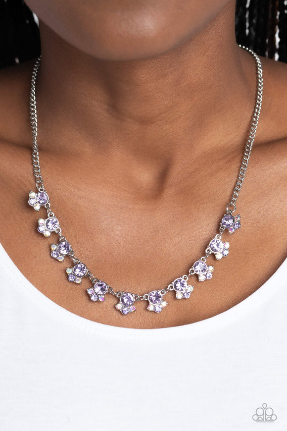 Tabloid Treasure Purple ✧ Iridescent Necklace