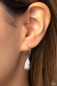 Earrings Hoop,Hematite,Silver,Borderline Baddie Silver ✧ Hematite Hoop Earrings