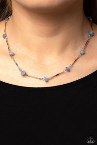 Blue,Necklace Short,Chiseled Construction Blue ✧ Necklace