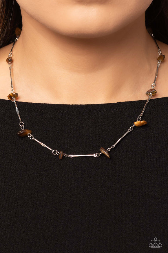 Chiseled Construction Brown ✧ Tiger's Eye Necklace