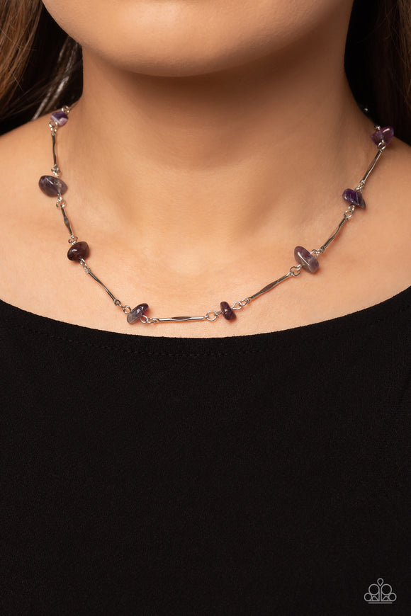 Chiseled Construction Purple ✧ Necklace