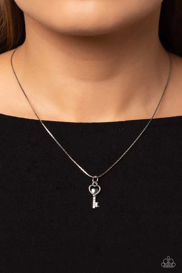 LOVE-Locked White ✧ Key Necklace