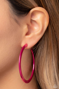 Earrings Hoop,Pink,Pop HOOP Pink ✧ Hoop Earrings