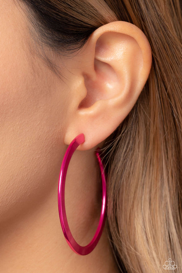 Pop HOOP Pink ✧ Hoop Earrings