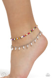 Beachfront Backdrop Multi ✧ Seed Bead & Pearl Anklet