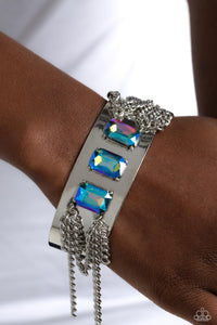 Bracelet Cuff,Multi-Colored,Silver,UV Shimmer,CHAIN Showers Multi ✧ UV Shimmer Cuff Bracelet