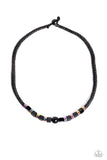 Oil Spill Orbit Black ✧ Necklace