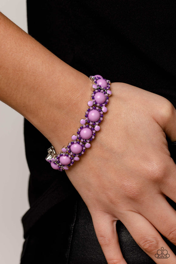 Pop Art Party Purple ✧ Stretch Bracelet