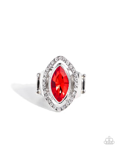 Red,Ring Wide Back,Marquise Majesty Red ✧ Ring