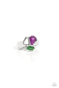 Green,Multi-Colored,Purple,Ring Skinny Back,White,Geometry Test Purple ✧ Ring
