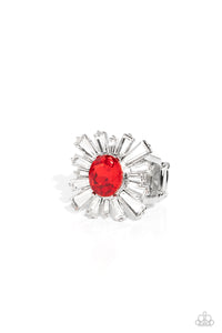4thofJuly,Holiday,Red,Ring Wide Back,Starburst Season Red ✧ Ring