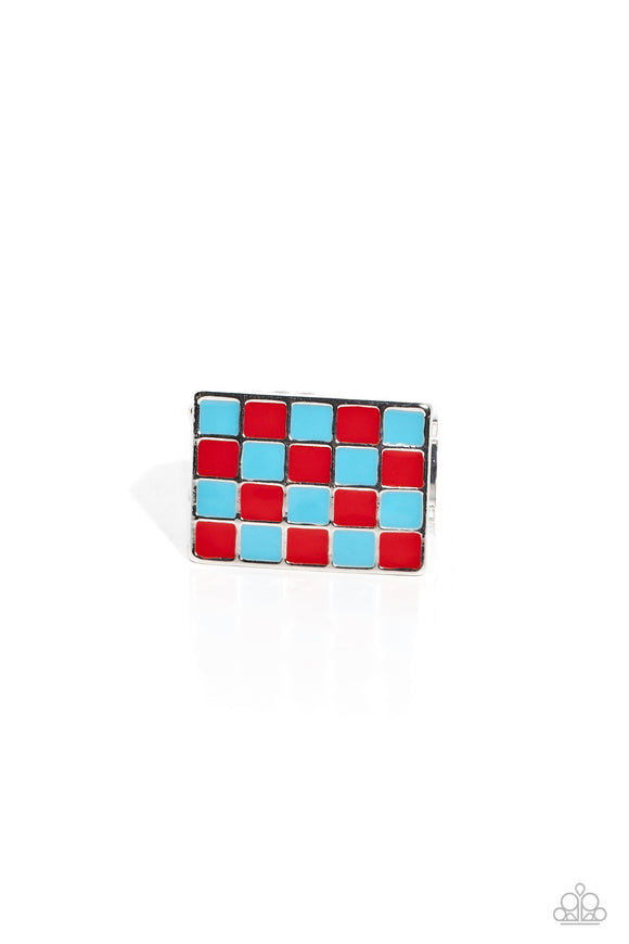 Checkerboard Craze Red ✧ Ring