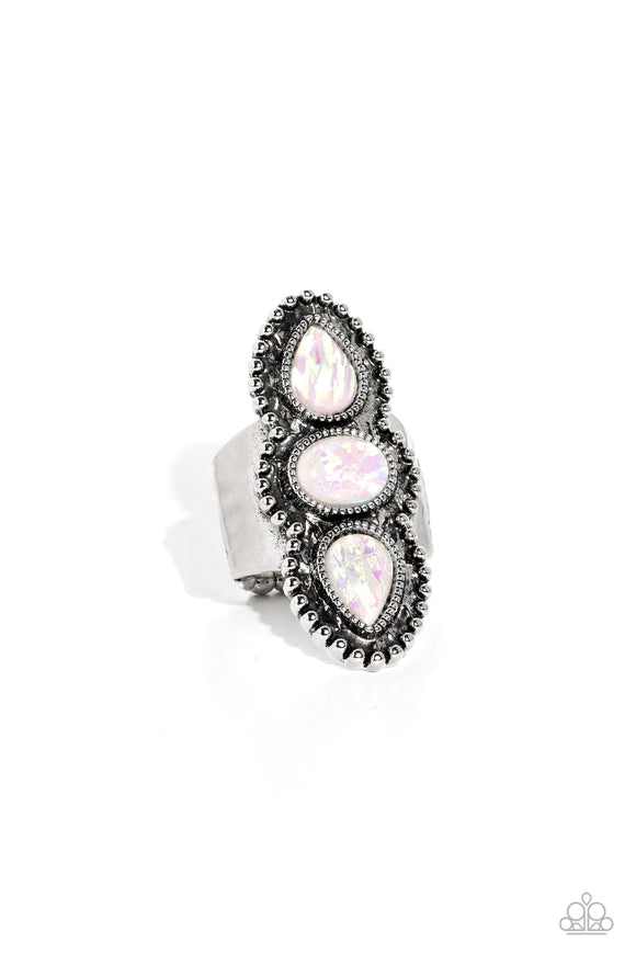 Strut Your STUDS White ✧ Opalescent Ring