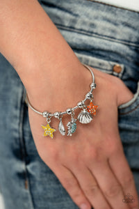 Bracelet Cuff,Multi-Colored,Orange,Sets,Shell,Silver,Yellow,Swimming in Shimmer Multi ✧ Cuff Bracelet
