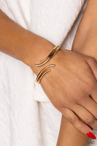Bracelet Hinged,Gold,Elven Elegance Gold ✧ Hinged Bracelet