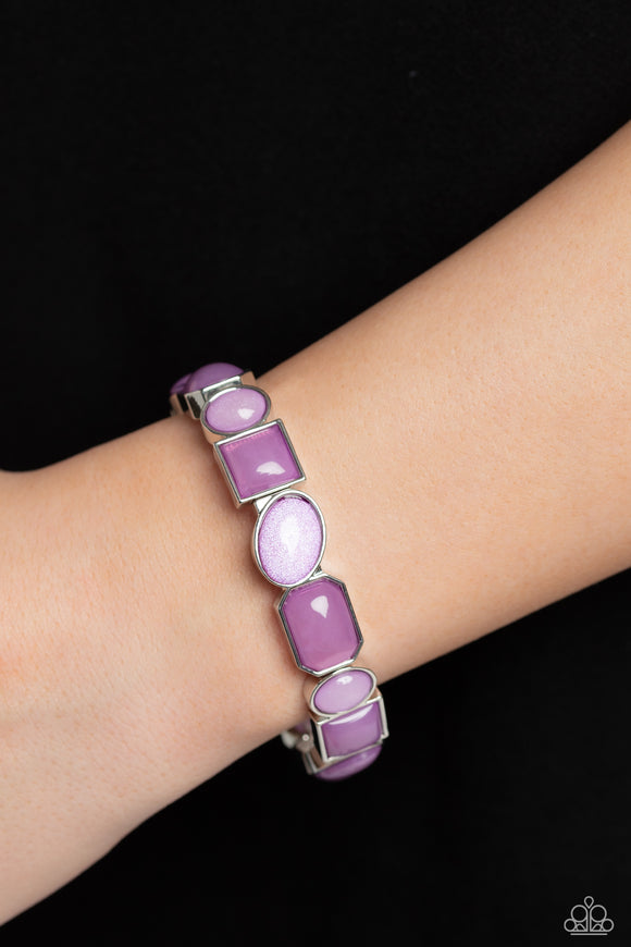 Giving Geometrics Purple ✧ Stretch Bracelet