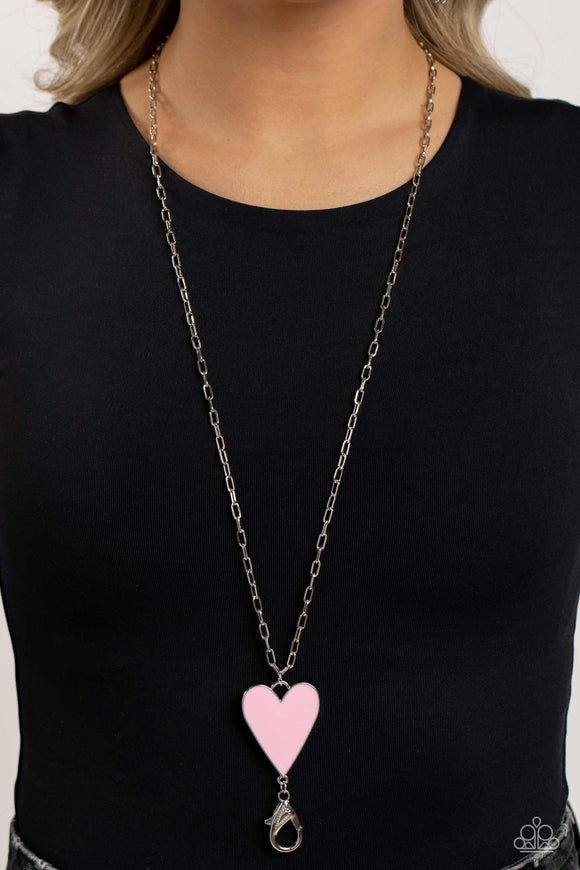 Subtle Soulmate Pink ✧ Heart Lanyard Necklace
