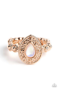 Iridescent,Opalescent,Ring Skinny Back,Rose Gold,Opera Showcase Rose Gold ✧ Opalescent Iridescent Ring