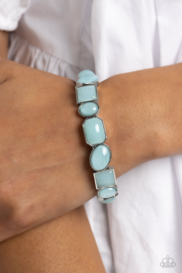 Giving Geometrics Blue ✧ Stretch Bracelet