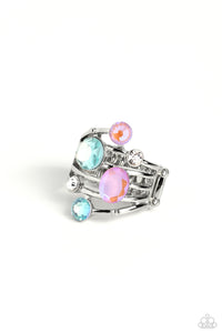 Blue,Multi-Colored,Orange,Ring Wide Back,White,Timeless Trickle Blue ✧ Ring
