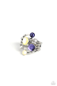 Purple,Ring Wide Back,Yellow,Timeless Trickle Purple ✧ Ring