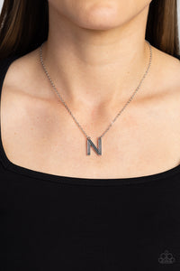 Initial,Necklace Short,Silver,Leave Your Initials Silver - N ✧ Necklace