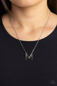 Initial,Necklace Short,Silver,Leave Your Initials Silver - M ✧ Necklace