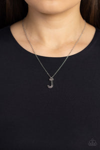 Initial,Necklace Short,Silver,Leave Your Initials Silver - J ✧ Necklace