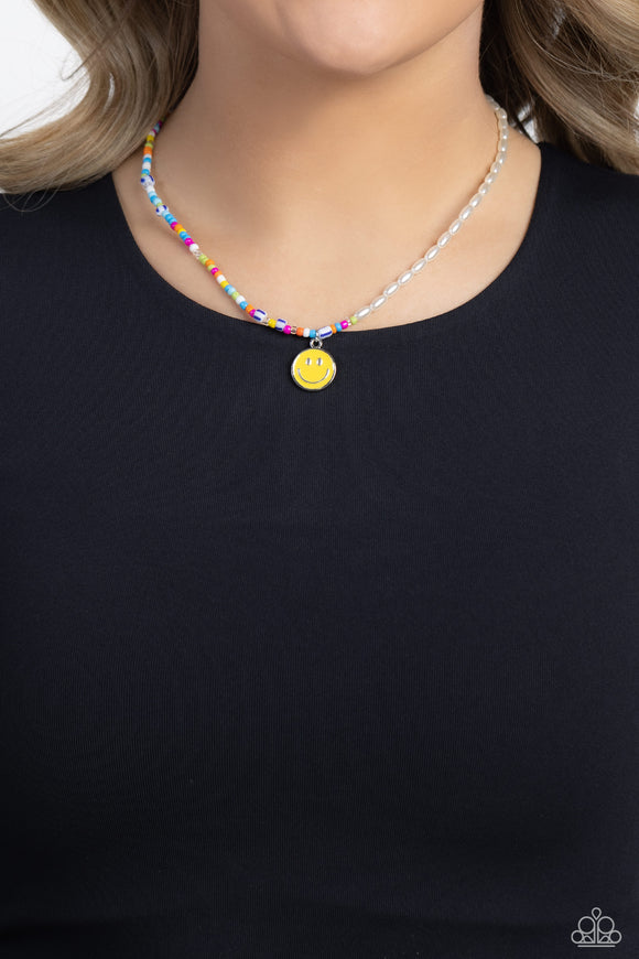 Smiling Showdown Yellow ✧ Smile Seed Bead Necklace