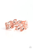 Luminous Laurels Copper ✧ Hinged Bracelet