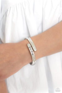 Bracelet Hinged,Grandma,Iridescent,Silver,Gorgeous Grandma White ✧ Iridescent Hinged Bracelet