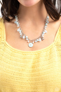 Blue,Necklace Short,Surfer Serenade Blue ✧ Necklace